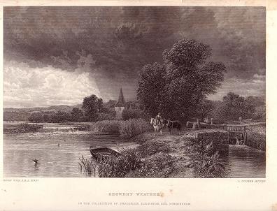 Showery Weather from our Antique Prints Catalogue - phoenixant.com