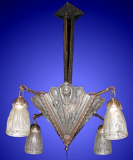 Art Deco lamp, France c. 1925, signed, by Jean Noverdy, Dijon from our Antique Lighting Catalogue - phoenixant.com