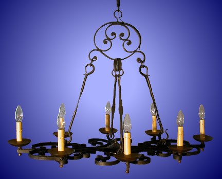antique wrought-iron candle chandelier from our Lighting catalogue - Phoenixant.com
