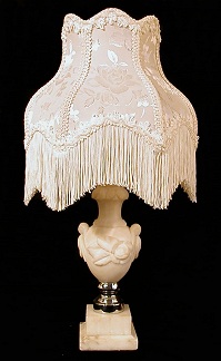 Alabaster table lamp with handcrafted shade by Valerie Stankiewicz from our Lighting catalogue - Phoenixant.com