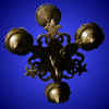 Arts & Crafts 3-light chandelier from our Lighting catalogue - Phoenixant.com